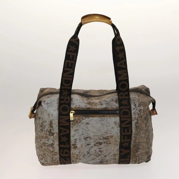 FENDI Pecan Bag PVC 3 Set Brown Black Auth bs26207 - Picture 2 of 15